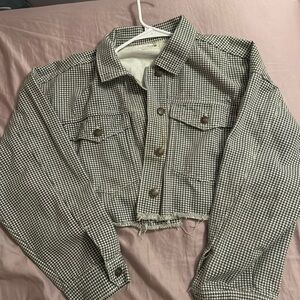 Checkered Denim Jacket